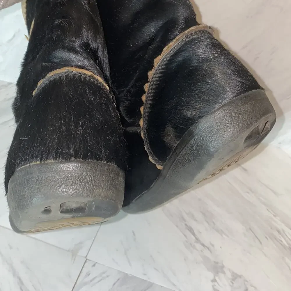 Vintage Tecnica Italian Goat Fur Lined Boots 40